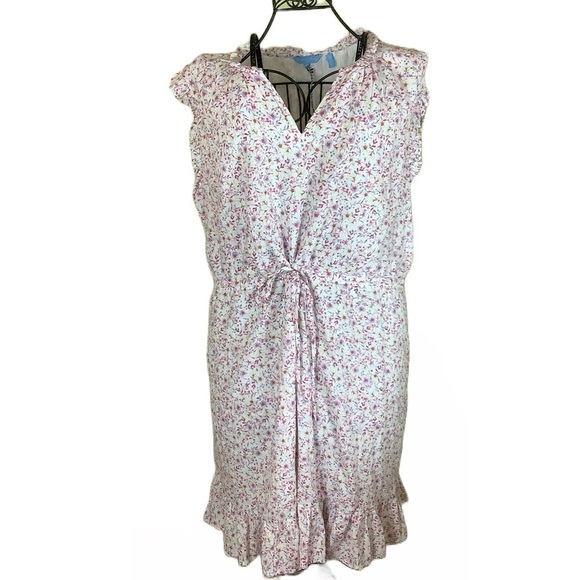 NWOT Draper James Plus Size Size 1 X Pink Flower Print Midi Dress - Picture 2 of 13